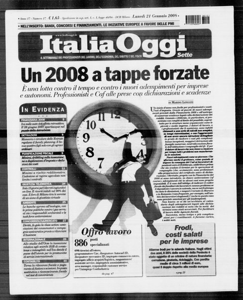 Italia oggi : quotidiano di economia finanza e politica